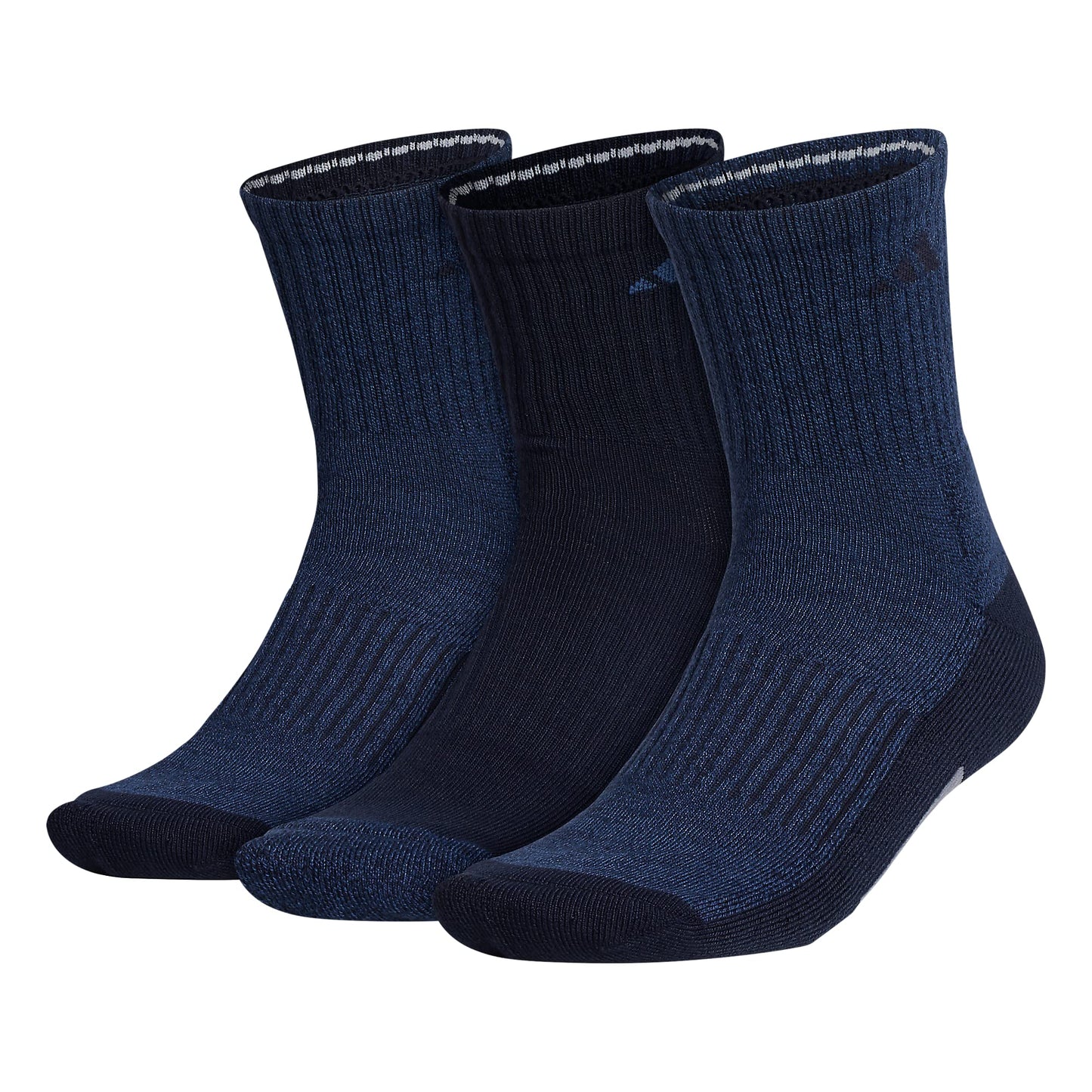 Cushioned Adidas Mid-Crew Socks (3-Pair)