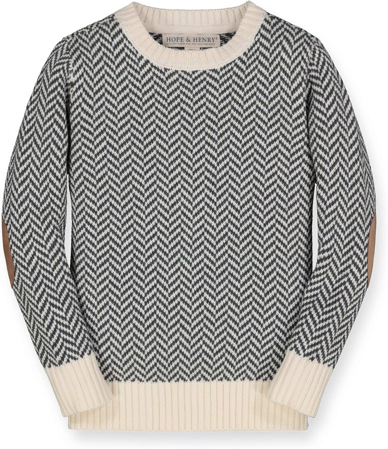 Hope & Henry Boys' Long Sleeve Crew Neck Pullover