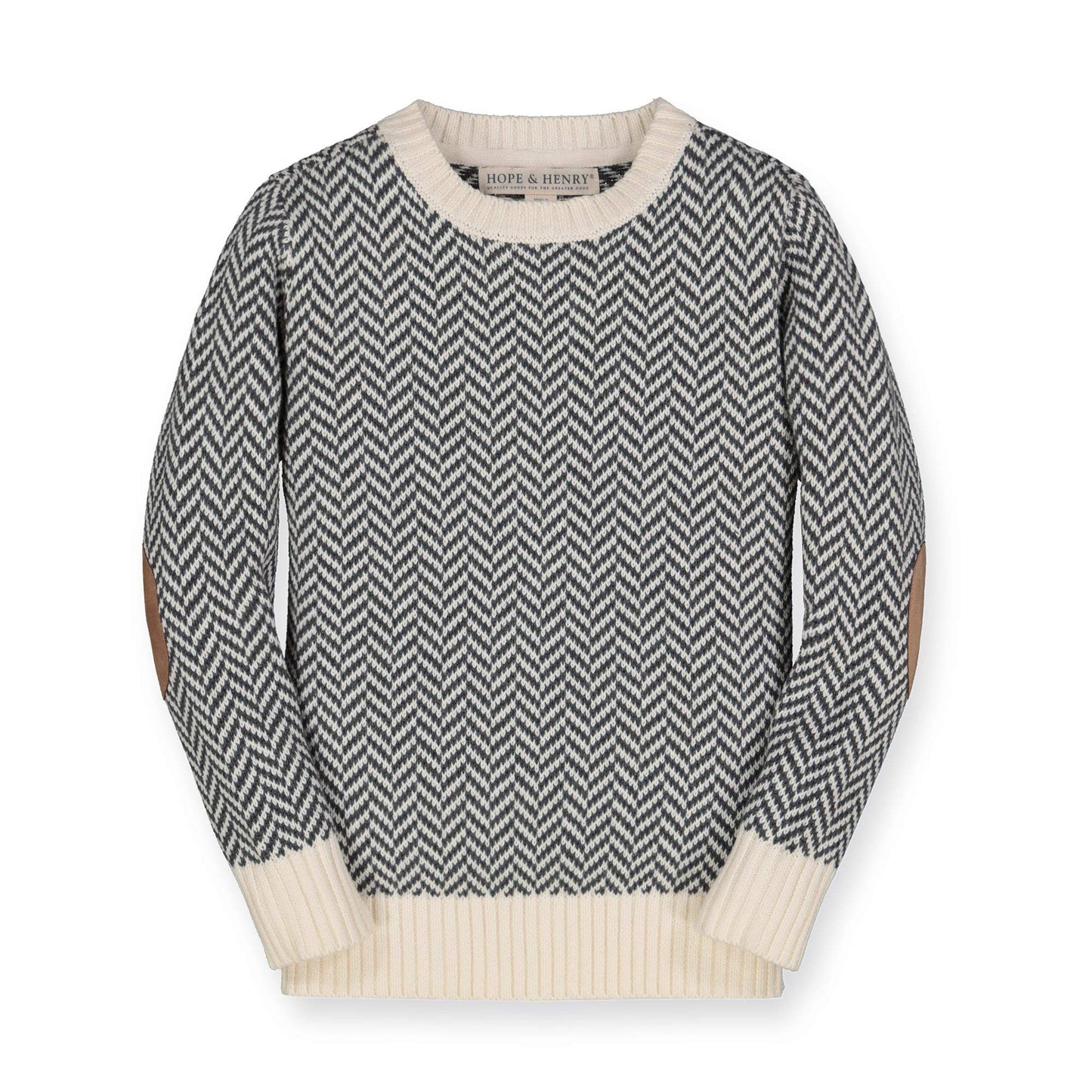 Hope & Henry Boys' Long Sleeve Crew Neck Pullover