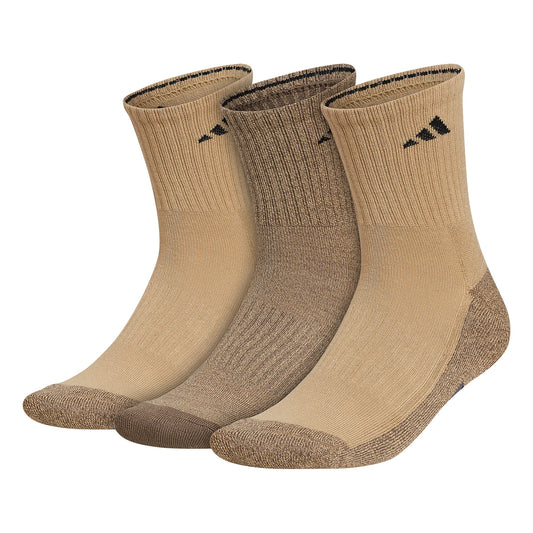 Cushioned Adidas Mid-Crew Socks (3-Pair)