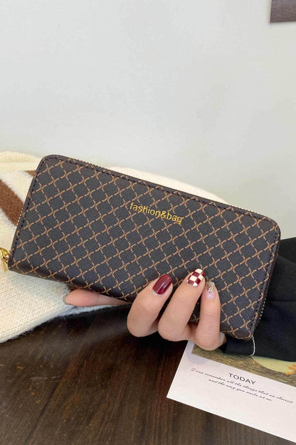 PU Leather Plaid Wallet - Purcell's Clothing Company