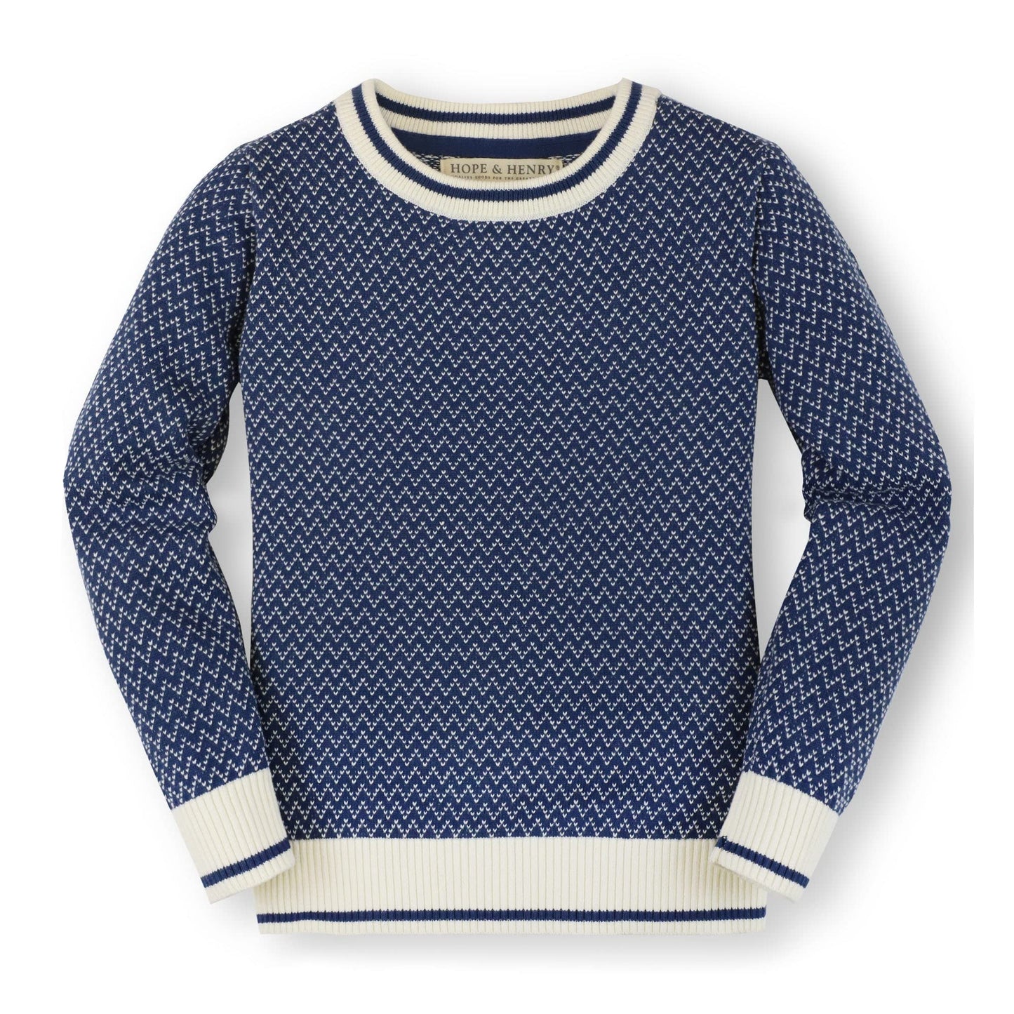 Hope & Henry Boys' Long Sleeve Crew Neck Pullover