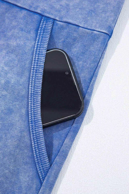 Mineral Wash Pocketed Sleeveless V Neck Loose Romper - Purcell's Clothing Company