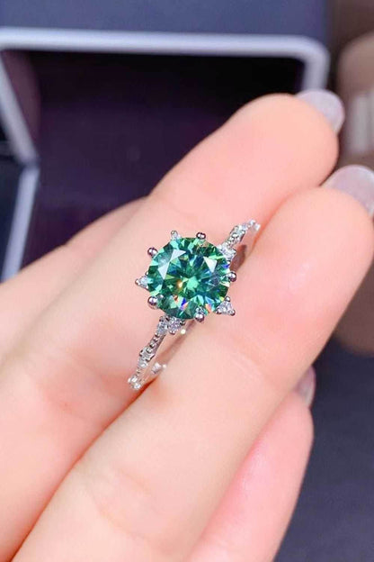 All Eyes On Me 1 Carat Moissanite Platinum-Plated Ring - Purcell's Clothing Company