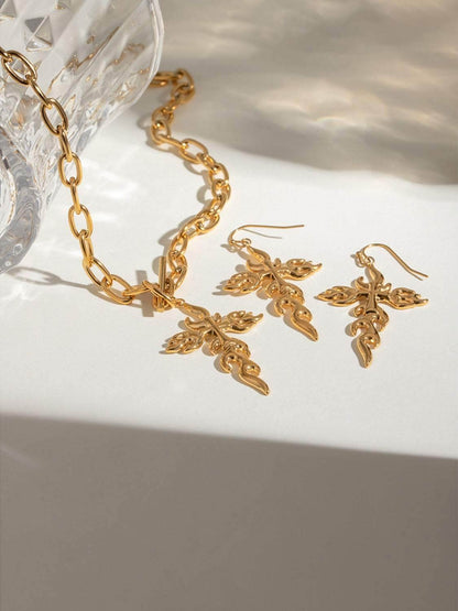 18K Gold-Plated Stainless Steel Cross Necklace - Purcell's Clothing Company