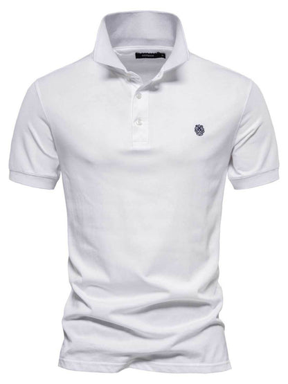 Embroidered Collared Short Sleeve Polo - Purcell's Clothing Company