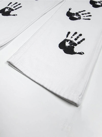 Men's Handprint Pattern Jeans - Purcell's Clothing Company