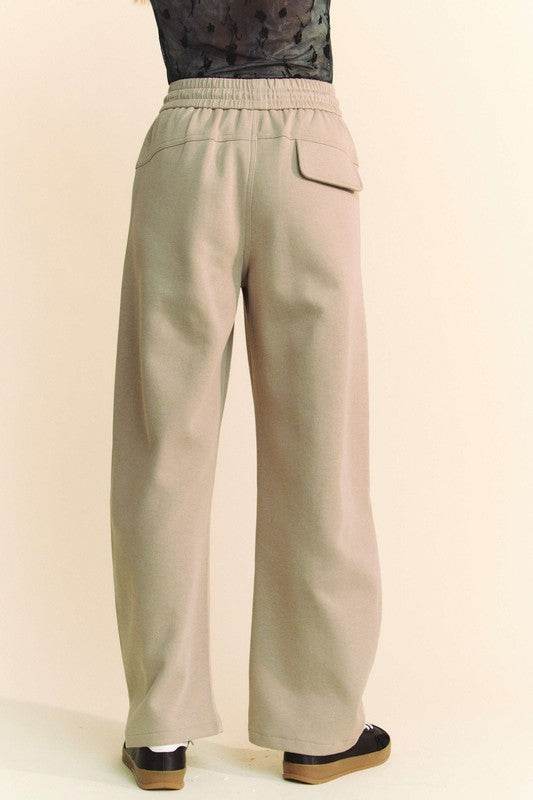 Davi & Dani Drawstring Wide Leg Sweatpants - Purcell's Clothing Company