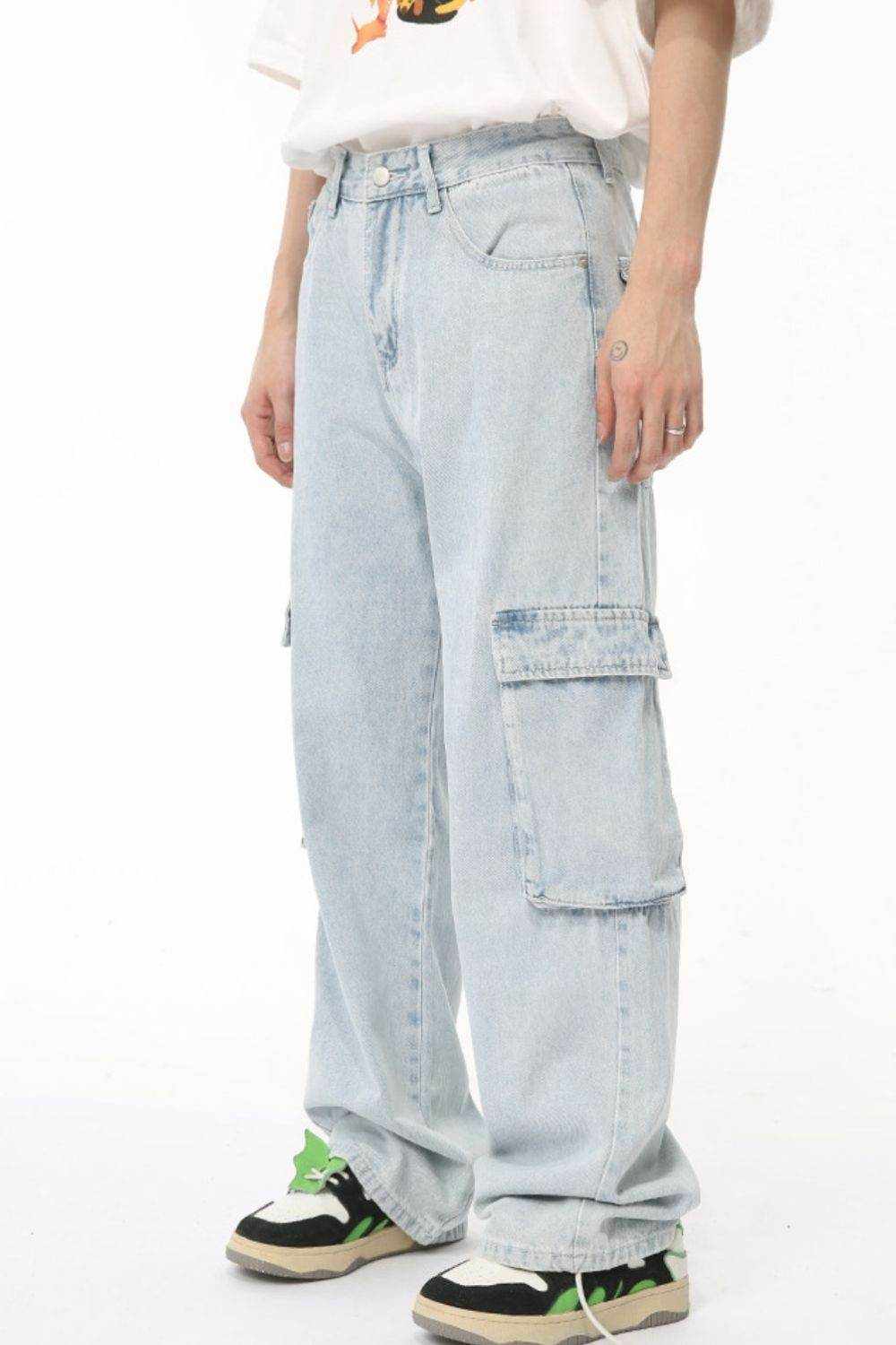 Men's Washed Straight Cargo Jeans - Purcell's Clothing Company