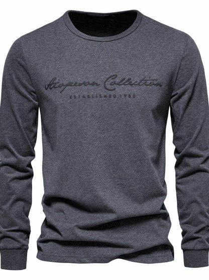 Round Neck Letter Graphic T-Shirt - Purcell's Clothing Company