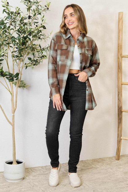 Mandy Plaid Dropped Shoulder Shirt - Purcell's Clothing Company