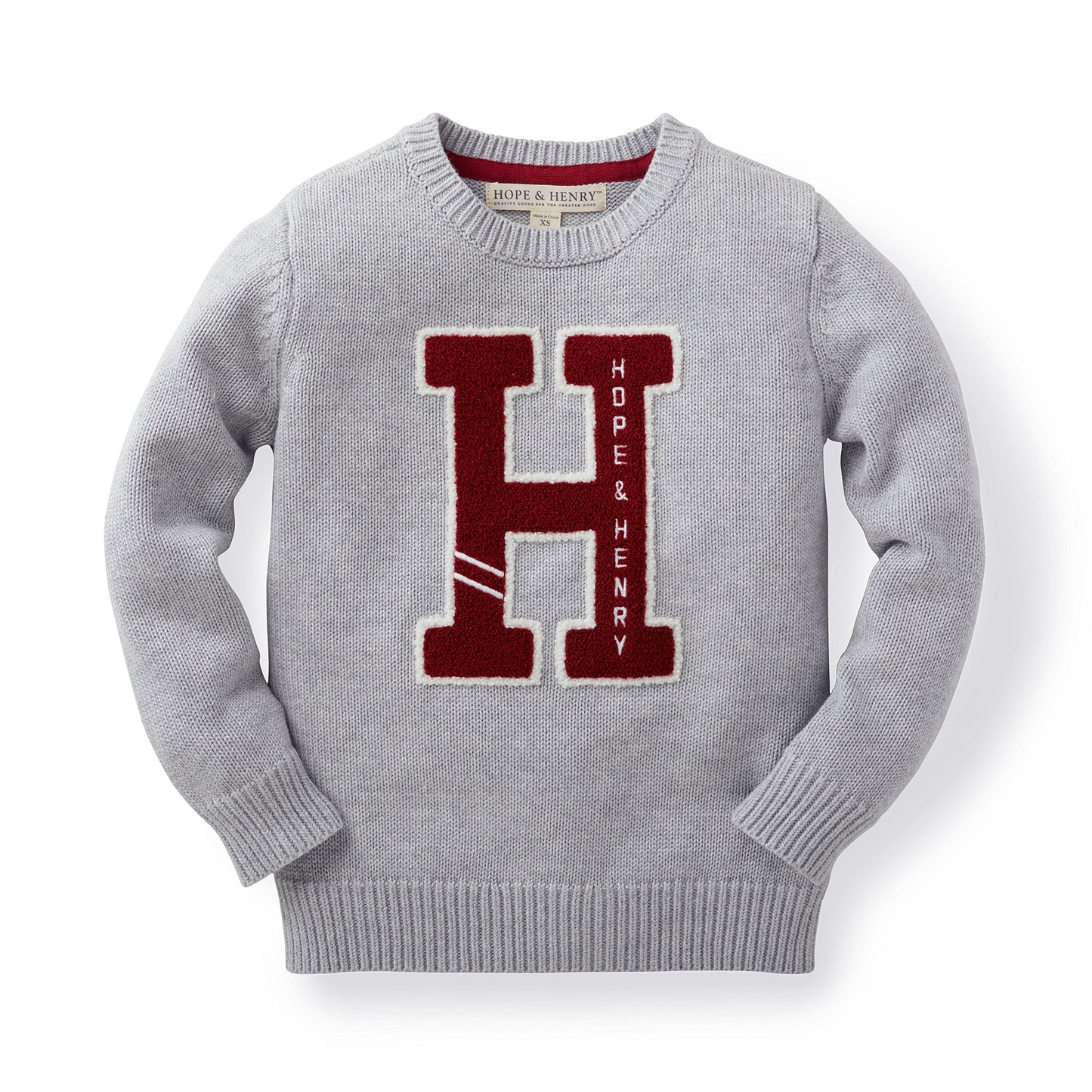 Hope & Henry Boys' Long Sleeve Crew Neck Pullover