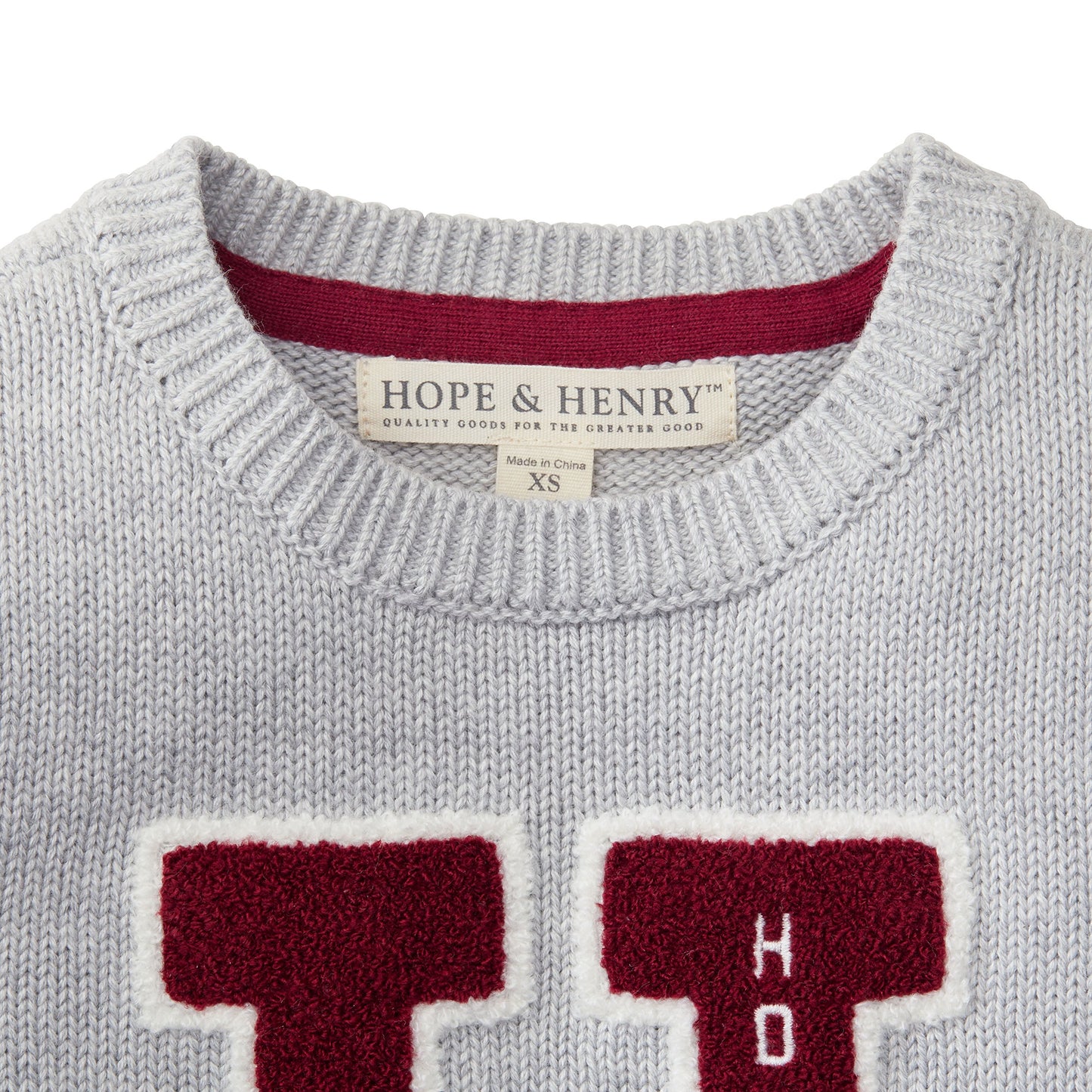 Hope & Henry Boys' Long Sleeve Crew Neck Pullover