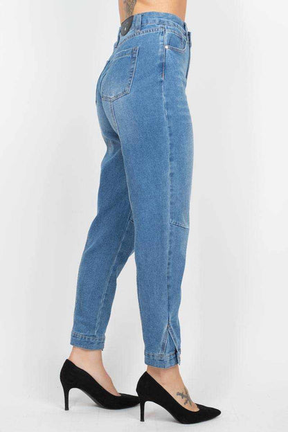 Cuffed-button Mom Jeans - Purcell's Clothing Company