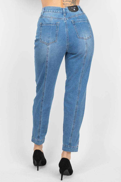 Cuffed-button Mom Jeans - Purcell's Clothing Company