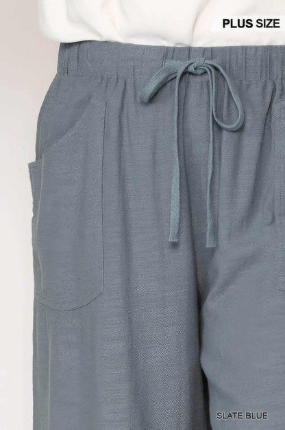 Frayed Wide Leg Pants With Pockets - Purcell's Clothing Company