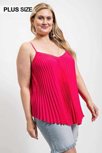 Pleated Tank Top With Adjustable Strap - Purcell's Clothing Company