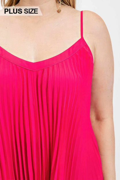 Pleated Tank Top With Adjustable Strap - Purcell's Clothing Company