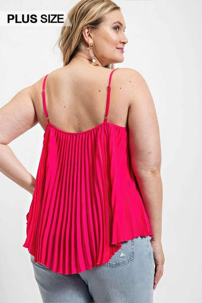 Pleated Tank Top With Adjustable Strap - Purcell's Clothing Company