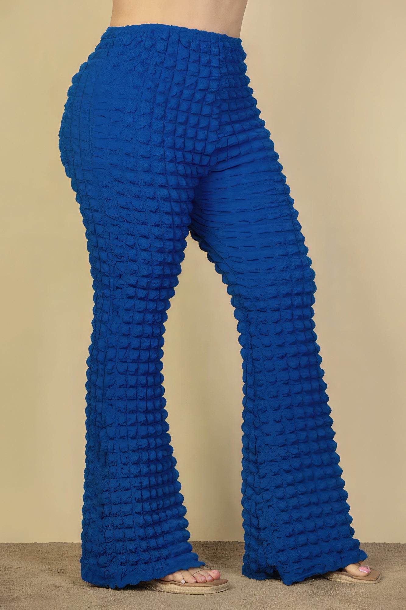 Plus Size Bubble Fabric Flare Pants - Purcell's Clothing Company