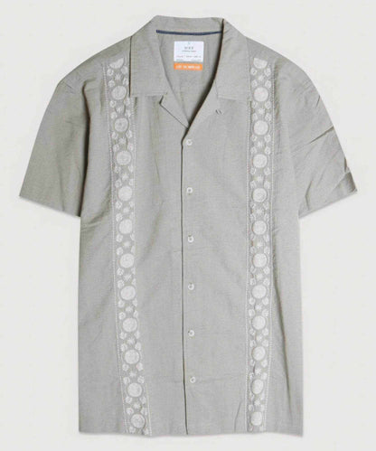 Embroidered Panels Camp Shirt - Purcell's Clothing Company