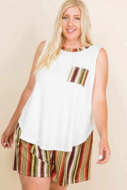 Plus Size Solid Sleeveless French Terry Tank Top - Purcell's Clothing Company