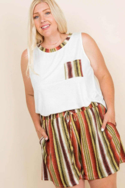 Plus Size Solid Sleeveless French Terry Tank Top - Purcell's Clothing Company