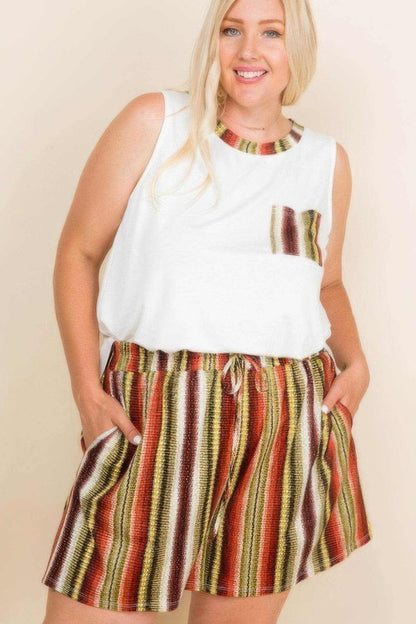 Plus Size Solid Sleeveless French Terry Tank Top - Purcell's Clothing Company