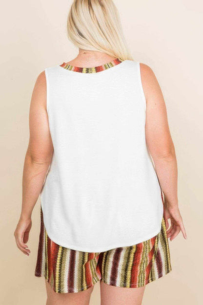Plus Size Solid Sleeveless French Terry Tank Top - Purcell's Clothing Company