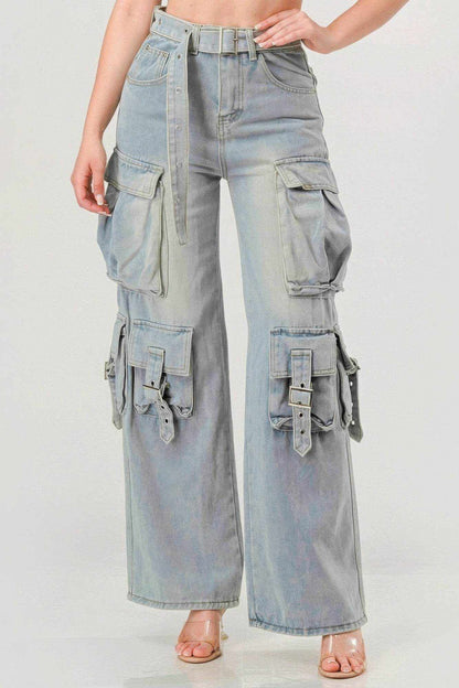 Belted Denim Cargo Jean - Purcell's Clothing Company