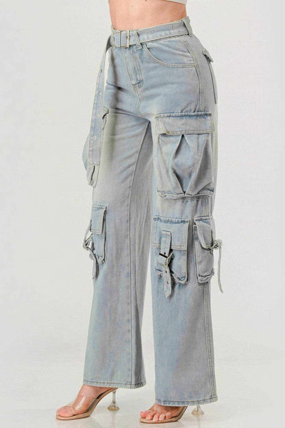 Belted Denim Cargo Jean - Purcell's Clothing Company