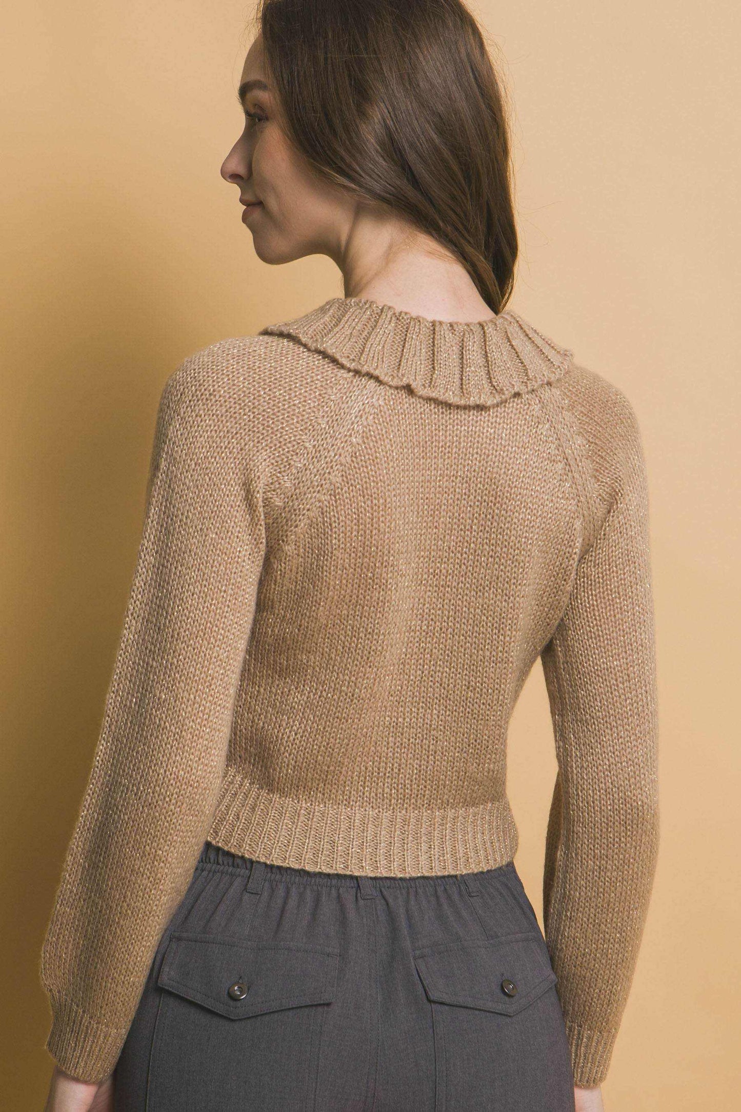 Short collard sweater - Purcell's Clothing Company