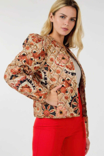 Zip Up Multi-print Jacket - Purcell's Clothing Company