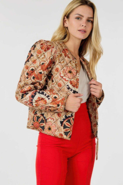 Zip Up Multi-print Jacket - Purcell's Clothing Company