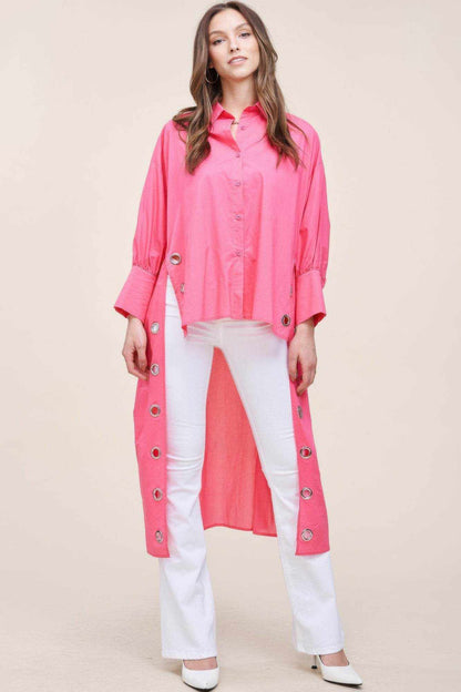 Oversized Shirt With Long Back - Purcell's Clothing Company