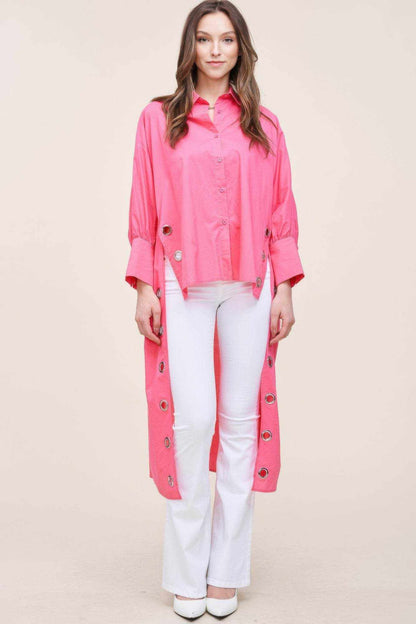 Oversized Shirt With Long Back - Purcell's Clothing Company