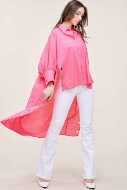 Oversized Shirt With Long Back - Purcell's Clothing Company