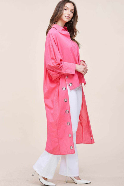 Oversized Shirt With Long Back - Purcell's Clothing Company