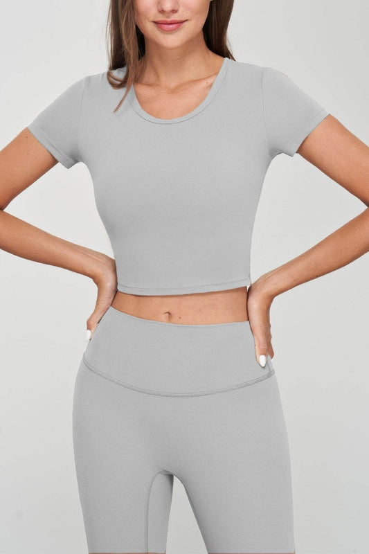 Seamless Short Sleeve Crop Tee - Purcell's Clothing Company