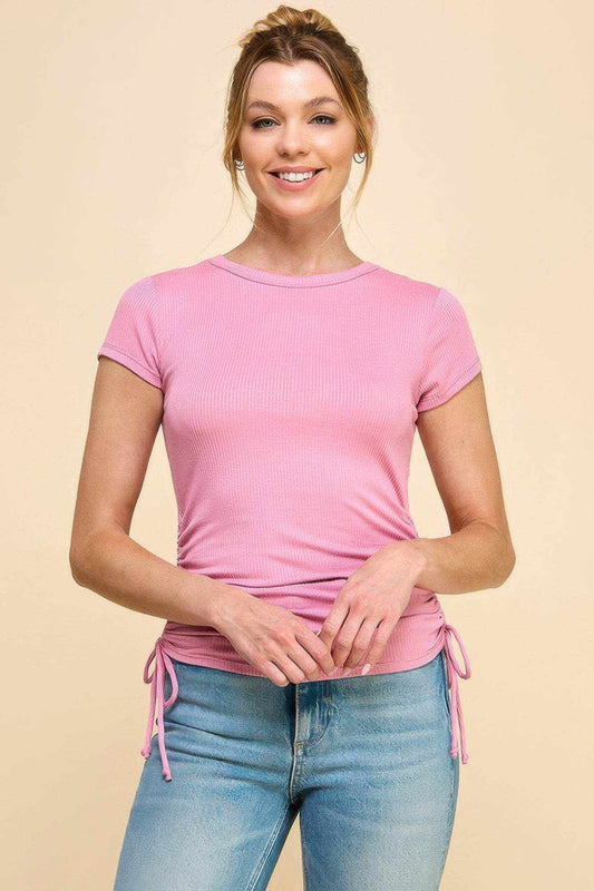 Side Ruched Detail Top - Purcell's Clothing Company