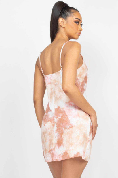 Satin Print Cowl Neck Dress - Purcell's Clothing Company