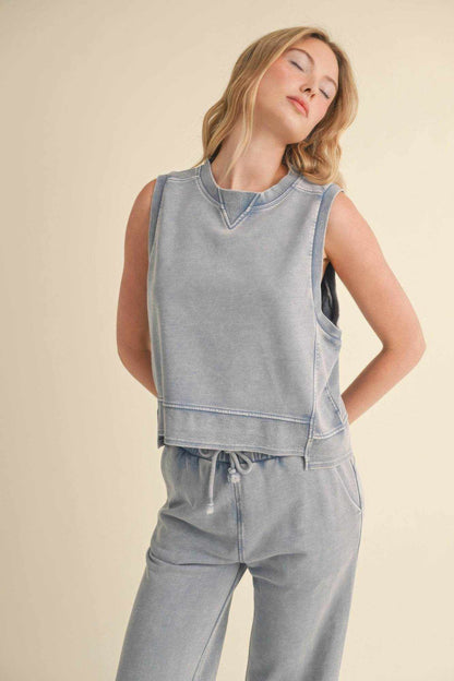 Mineral Wash Sleeveless Top - Purcell's Clothing Company