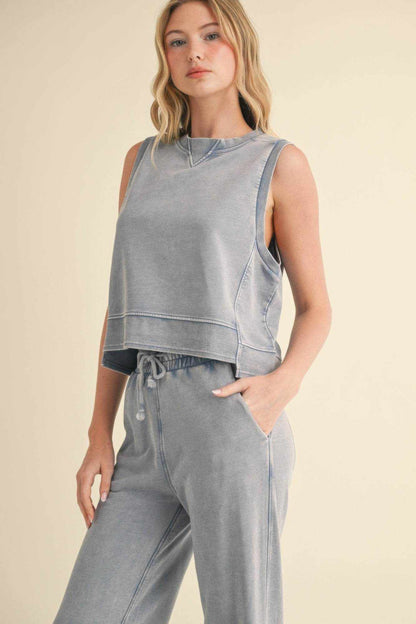 Mineral Wash Sleeveless Top - Purcell's Clothing Company