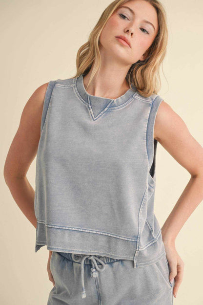 Mineral Wash Sleeveless Top - Purcell's Clothing Company