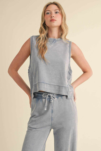 Mineral Wash Sleeveless Top - Purcell's Clothing Company