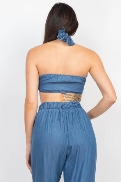 Tube Tied Top & Wide Pants Set - Purcell's Clothing Company