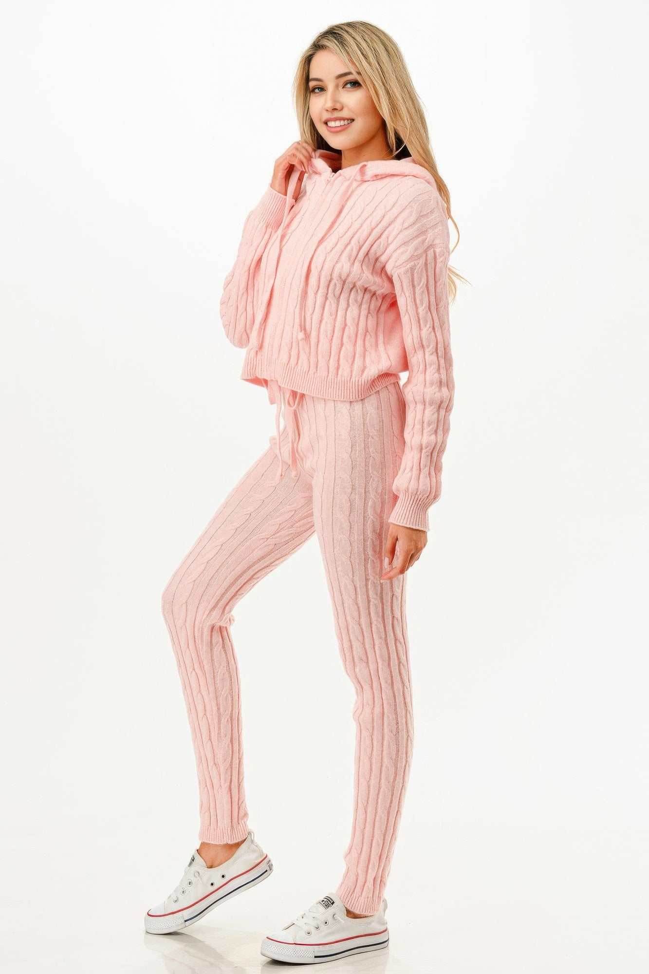 Cable Hoodie Sweater 2pcs Set - Purcell's Clothing Company
