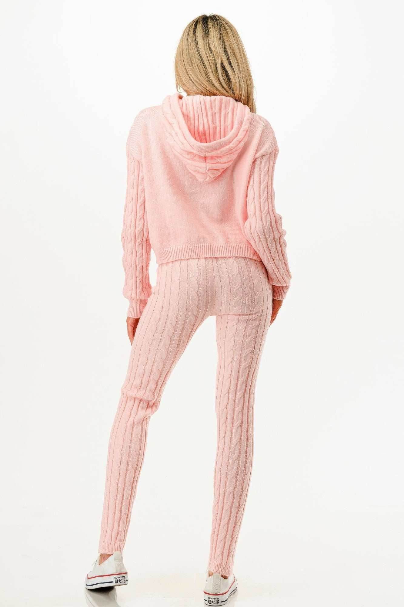 Cable Hoodie Sweater 2pcs Set - Purcell's Clothing Company