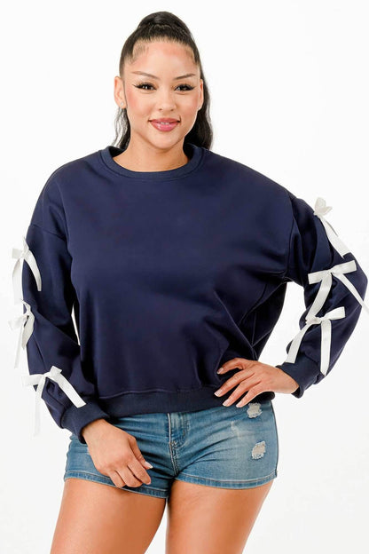 Casual Sweatshirts With Bow - Purcell's Clothing Company