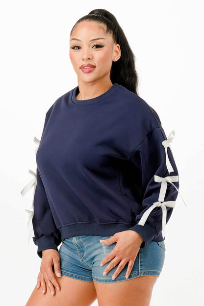 Casual Sweatshirts With Bow - Purcell's Clothing Company
